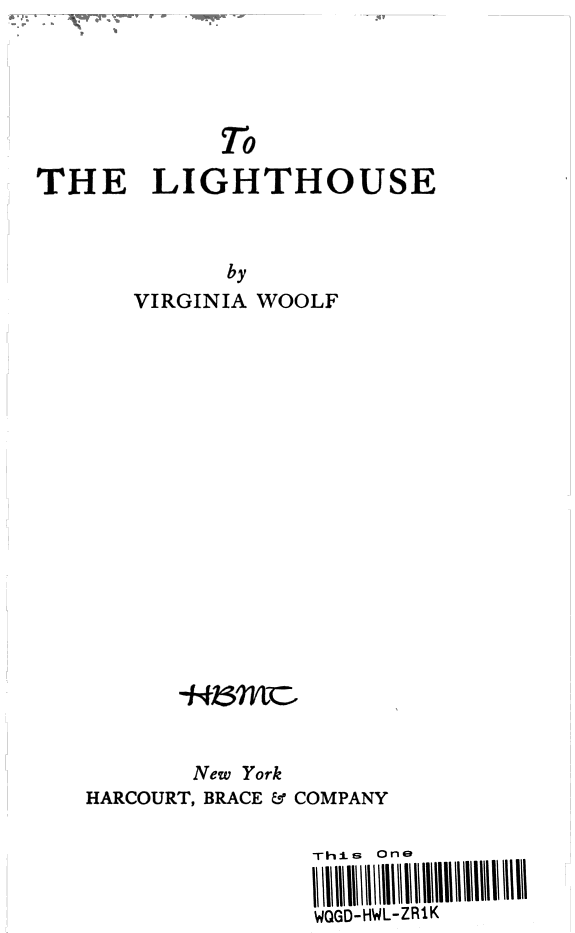To the Lighthouse cover